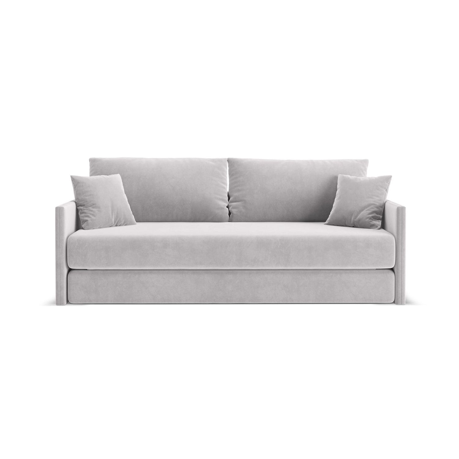 Shannon 3-Sitzer Sofa aus Samt in Hellgrau (Salvador 16), 209x94x87 cm von Cosmopolitan Design – Bild 1
