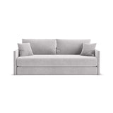Shannon 3-Sitzer Sofa aus Samt in Hellgrau (Salvador 16), 209x94x87 cm von Cosmopolitan Design – Bild 1