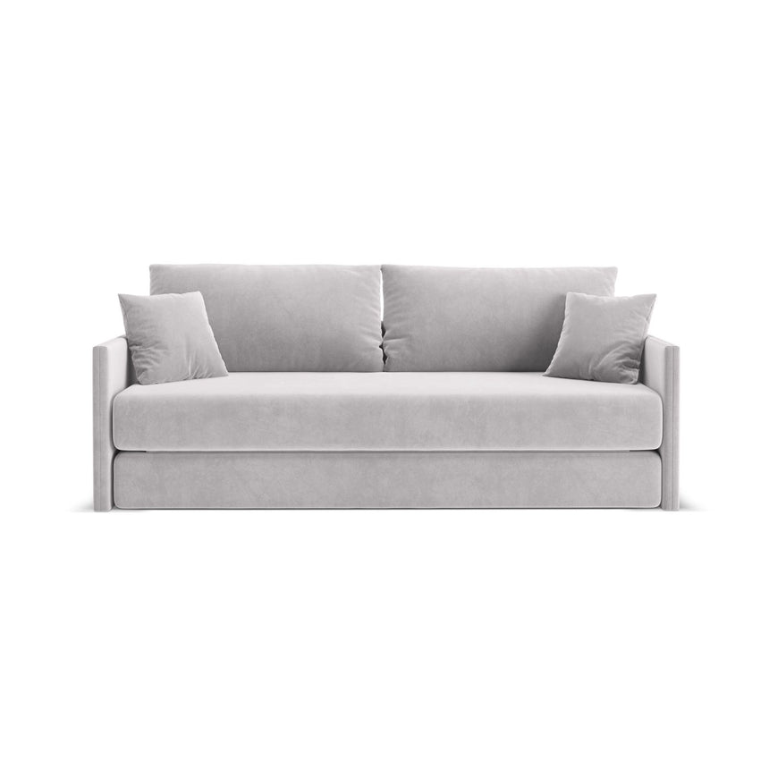 Shannon 3-Sitzer Sofa aus Samt in Hellgrau (Salvador 16), 209x94x87 cm von Cosmopolitan Design – Bild 1