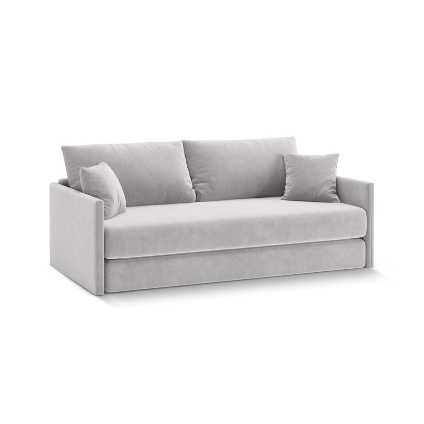 Shannon 3-Sitzer Sofa aus Samt in Hellgrau (Salvador 16), 209x94x87 cm von Cosmopolitan Design – Bild 3