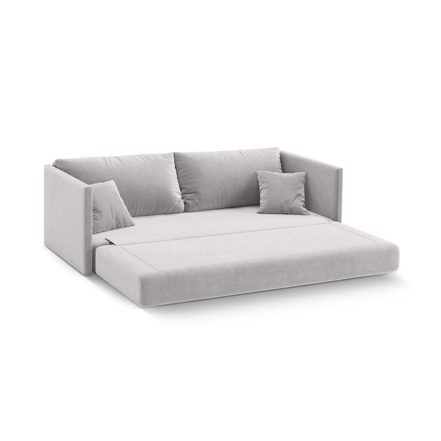 Shannon 3-Sitzer Sofa aus Samt in Hellgrau (Salvador 16), 209x94x87 cm von Cosmopolitan Design – Bild 4