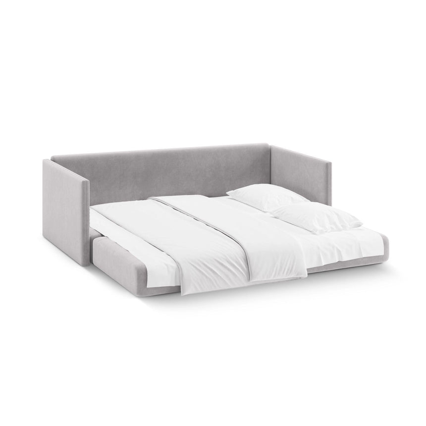 Shannon 3-Sitzer Sofa aus Samt in Hellgrau (Salvador 16), 209x94x87 cm von Cosmopolitan Design – Bild 5
