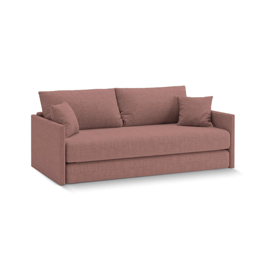 Shannon 3-Sitzer Sofa aus Strukturierter Stoff in Dunkelrosa (Moly 63), 209x94x87 cm von Cosmopolitan Design – Bild 3