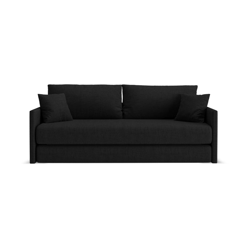 Shannon 3-Sitzer Sofa aus Strukturierter Stoff in Schwarz (Moly 99), 209x94x87 cm von Cosmopolitan Design – Bild 1