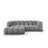 Sky 3-Sitzer Ecksofa, Linke Seite, aus Samt, 244x162x70 cm von Cosmopolitan Design – Bild 1