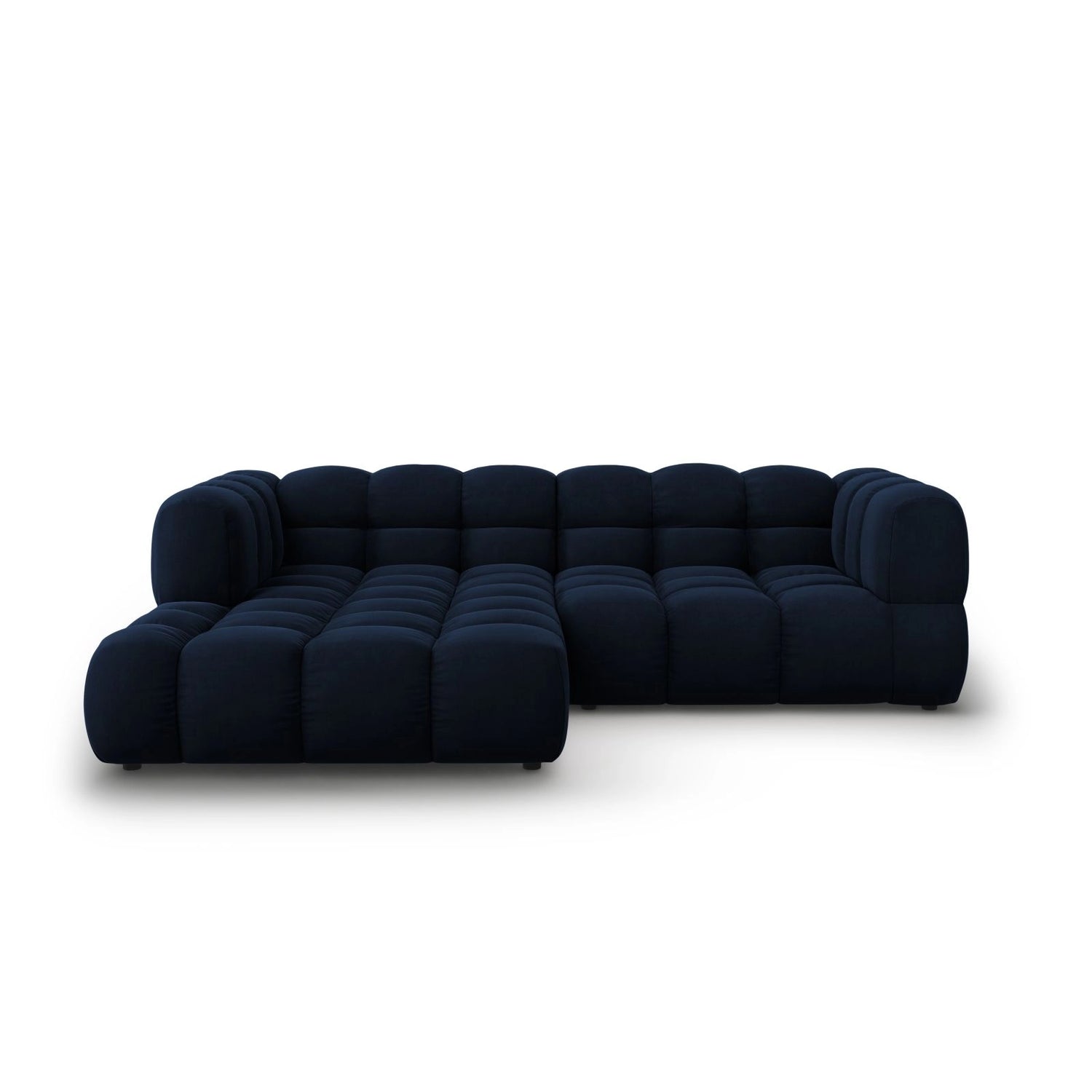 Sky 3-Sitzer Ecksofa, Linke Seite, aus Samt in Königsblau (Casino Deep Blue), 244x162x70 cm von Cosmopolitan Design – Bild 1
