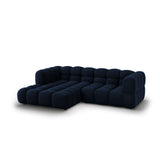 Sky 3-Sitzer Ecksofa, Linke Seite, aus Samt in Königsblau (Casino Deep Blue), 244x162x70 cm von Cosmopolitan Design – Bild 3