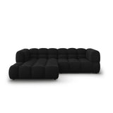Sky 3-Sitzer Ecksofa, Linke Seite, aus Samt in Schwarz (Casino Black), 244x162x70 cm von Cosmopolitan Design – Bild 1