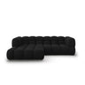 Sky 3-Sitzer Ecksofa, Linke Seite, aus Samt in Schwarz (Casino Black), 244x162x70 cm von Cosmopolitan Design – Bild 1