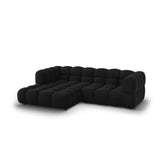 Sky 3-Sitzer Ecksofa, Linke Seite, aus Samt in Schwarz (Casino Black), 244x162x70 cm von Cosmopolitan Design – Bild 3