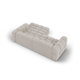 Sky 3-Sitzer Ecksofa, Rechte Seite, aus Samt in Hellbeige (Casino Pearl), 244x162x70 cm von Cosmopolitan Design – Bild 5