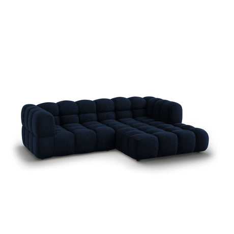 Sky 3-Sitzer Ecksofa, Rechte Seite, aus Samt in Königsblau (Casino Deep Blue), 244x162x70 cm von Cosmopolitan Design – Bild 3