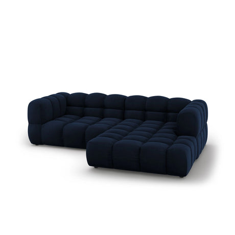 Sky 3-Sitzer Ecksofa, Rechte Seite, aus Samt in Königsblau (Casino Deep Blue), 244x162x70 cm von Cosmopolitan Design – Bild 4