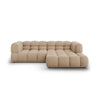 Sky 3-Sitzer Ecksofa, Rechte Seite, aus Samt in Sand (Casino Lion), 244x162x70 cm von Cosmopolitan Design – Bild 1