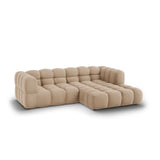 Sky 3-Sitzer Ecksofa, Rechte Seite, aus Samt in Sand (Casino Lion), 244x162x70 cm von Cosmopolitan Design – Bild 3