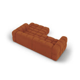 Sky 3-Sitzer Ecksofa, Rechte Seite, aus Samt in Terrakotta (Casino Terracota), 244x162x70 cm von Cosmopolitan Design – Bild 5