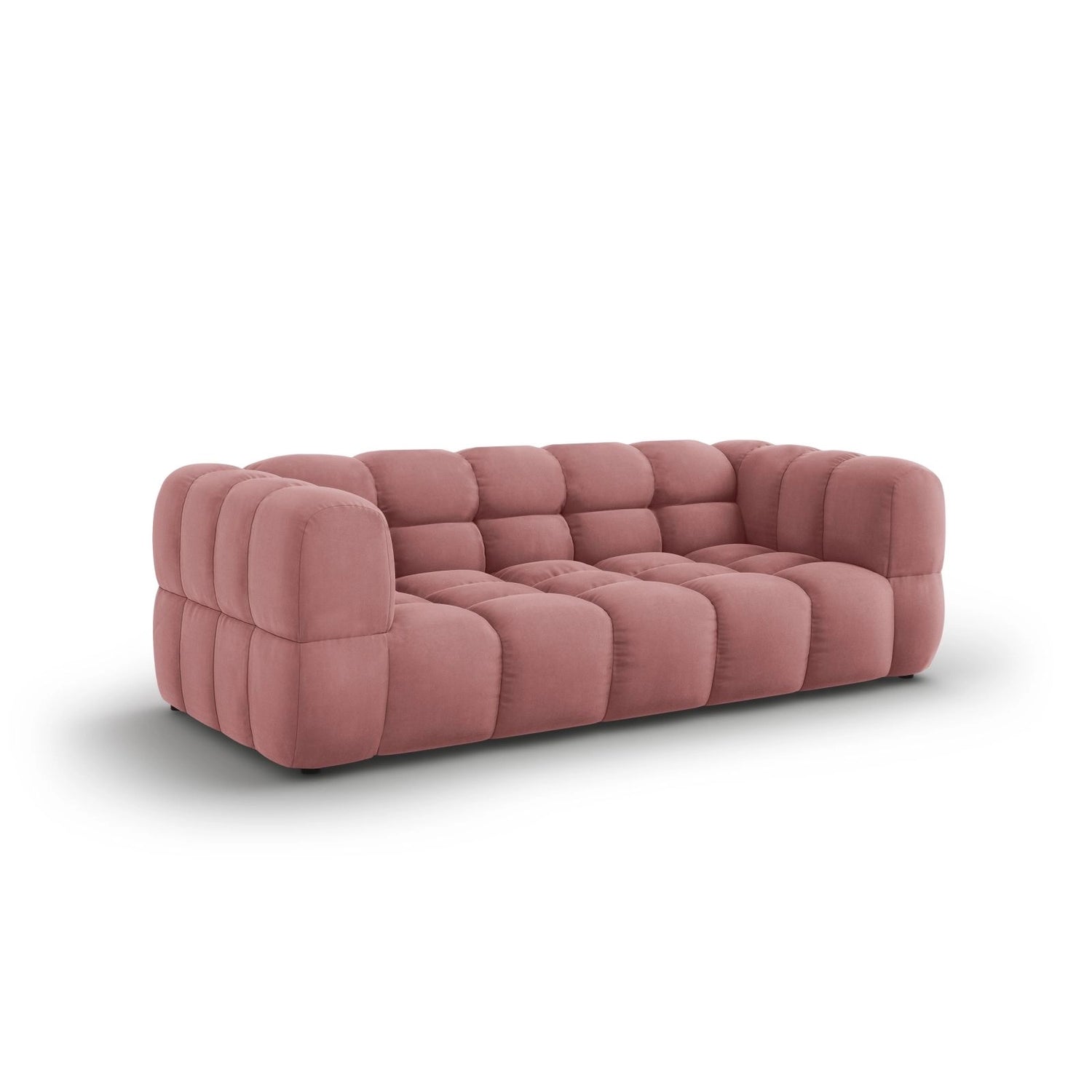 Sky 3-Sitzer Sofa aus Samt in Flamingo (Casino Salmon), 214x102x70 cm von Cosmopolitan Design – Bild 3
