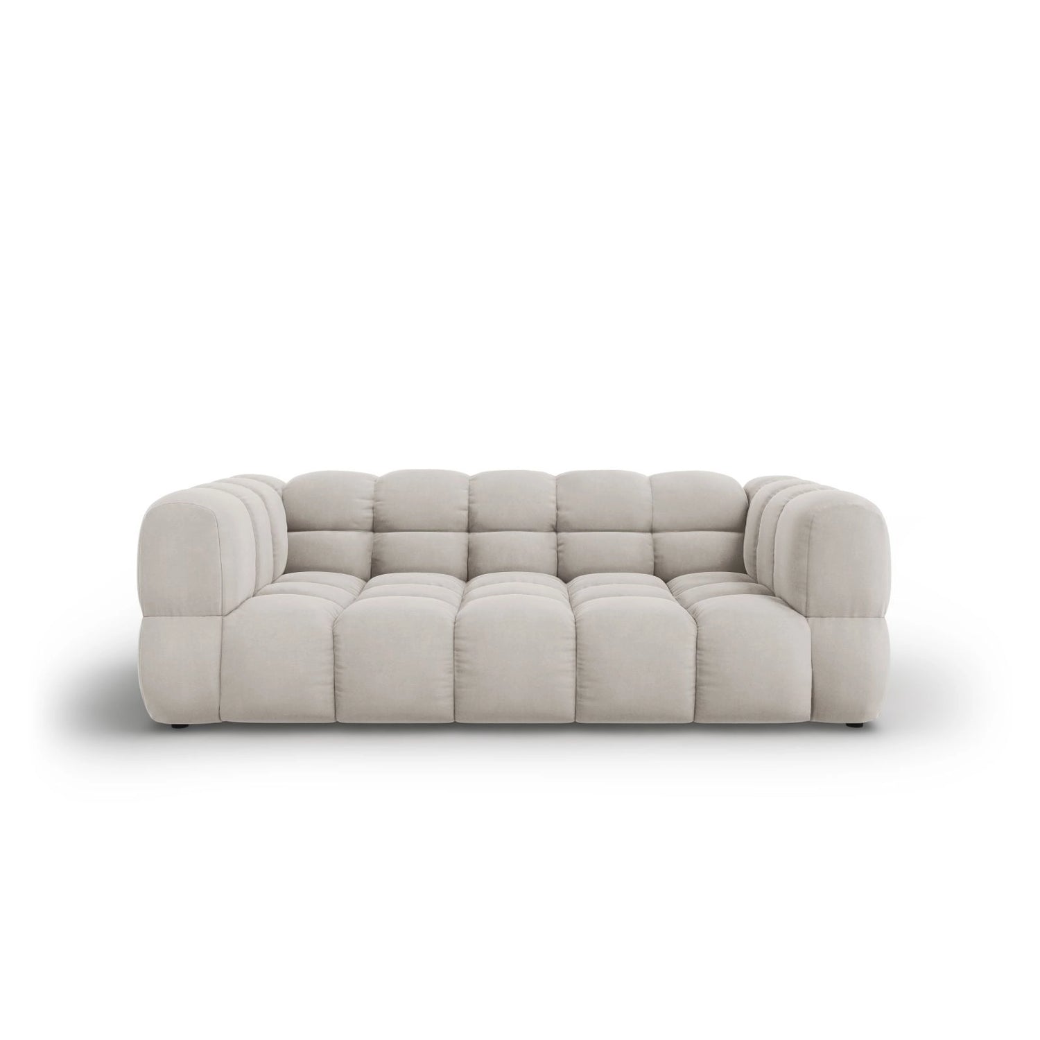 Sky 3-Sitzer Sofa aus Samt in Hellbeige (Casino Pearl), 214x102x70 cm von Cosmopolitan Design – Bild 1