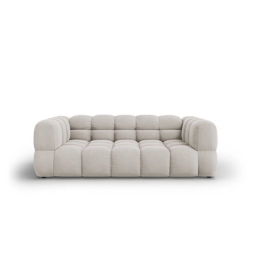 Sky 3-Sitzer Sofa aus Samt in Hellbeige (Casino Pearl), 214x102x70 cm von Cosmopolitan Design – Bild 1