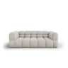 Sky 3-Sitzer Sofa aus Samt in Hellbeige (Casino Pearl), 214x102x70 cm von Cosmopolitan Design – Bild 1