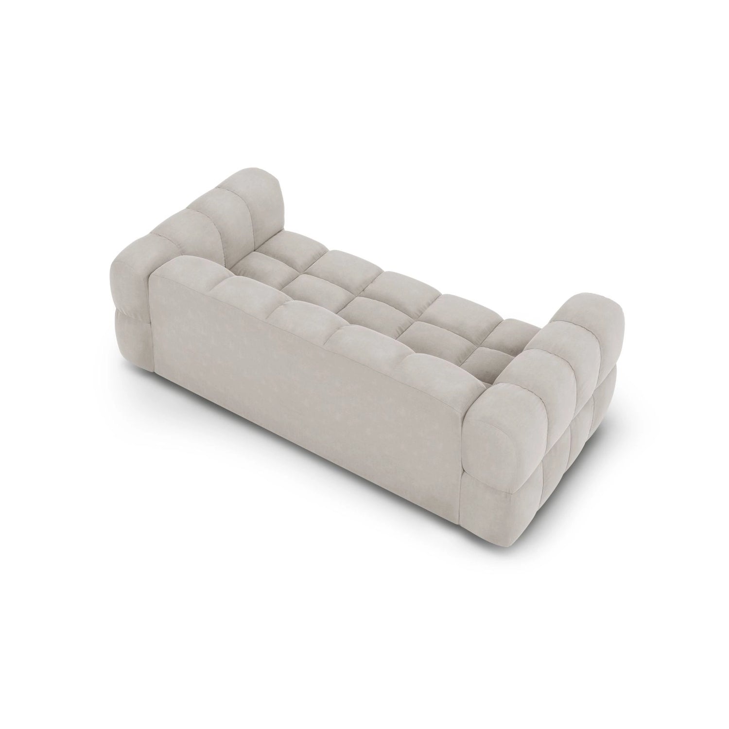 Sky 3-Sitzer Sofa aus Samt in Hellbeige (Casino Pearl), 214x102x70 cm von Cosmopolitan Design – Bild 4