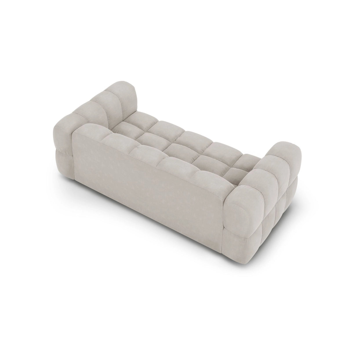 Sky 3-Sitzer Sofa aus Samt in Hellbeige (Casino Pearl), 214x102x70 cm von Cosmopolitan Design – Bild 4