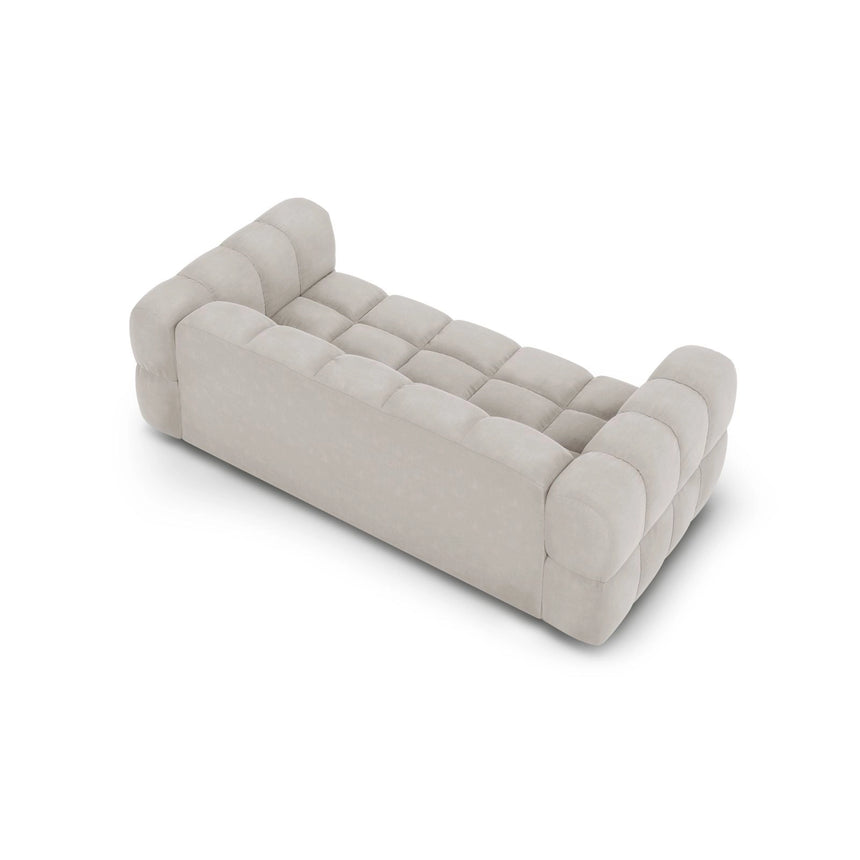 Sky 3-Sitzer Sofa aus Samt in Hellbeige (Casino Pearl), 214x102x70 cm von Cosmopolitan Design – Bild 4