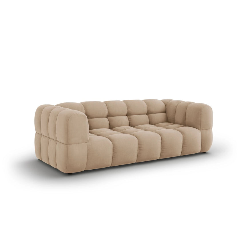 Sky 3-Sitzer Sofa aus Samt in Sand (Casino Lion), 214x102x70 cm von Cosmopolitan Design – Bild 3