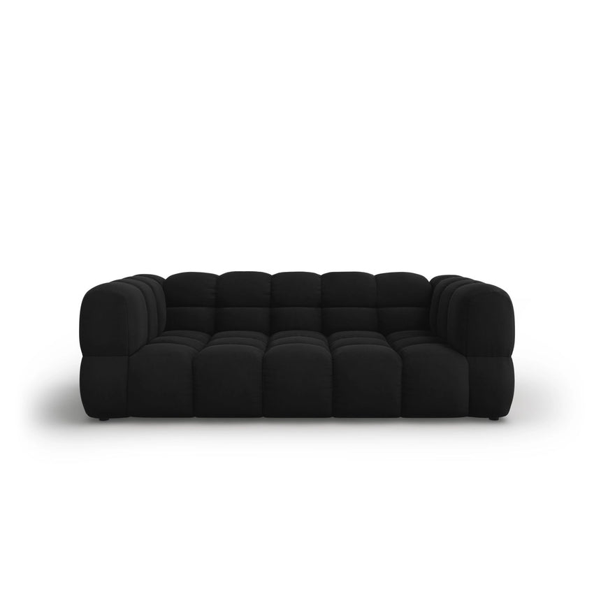Sky 3-Sitzer Sofa aus Samt in Schwarz (Casino Black), 214x102x70 cm von Cosmopolitan Design – Bild 1