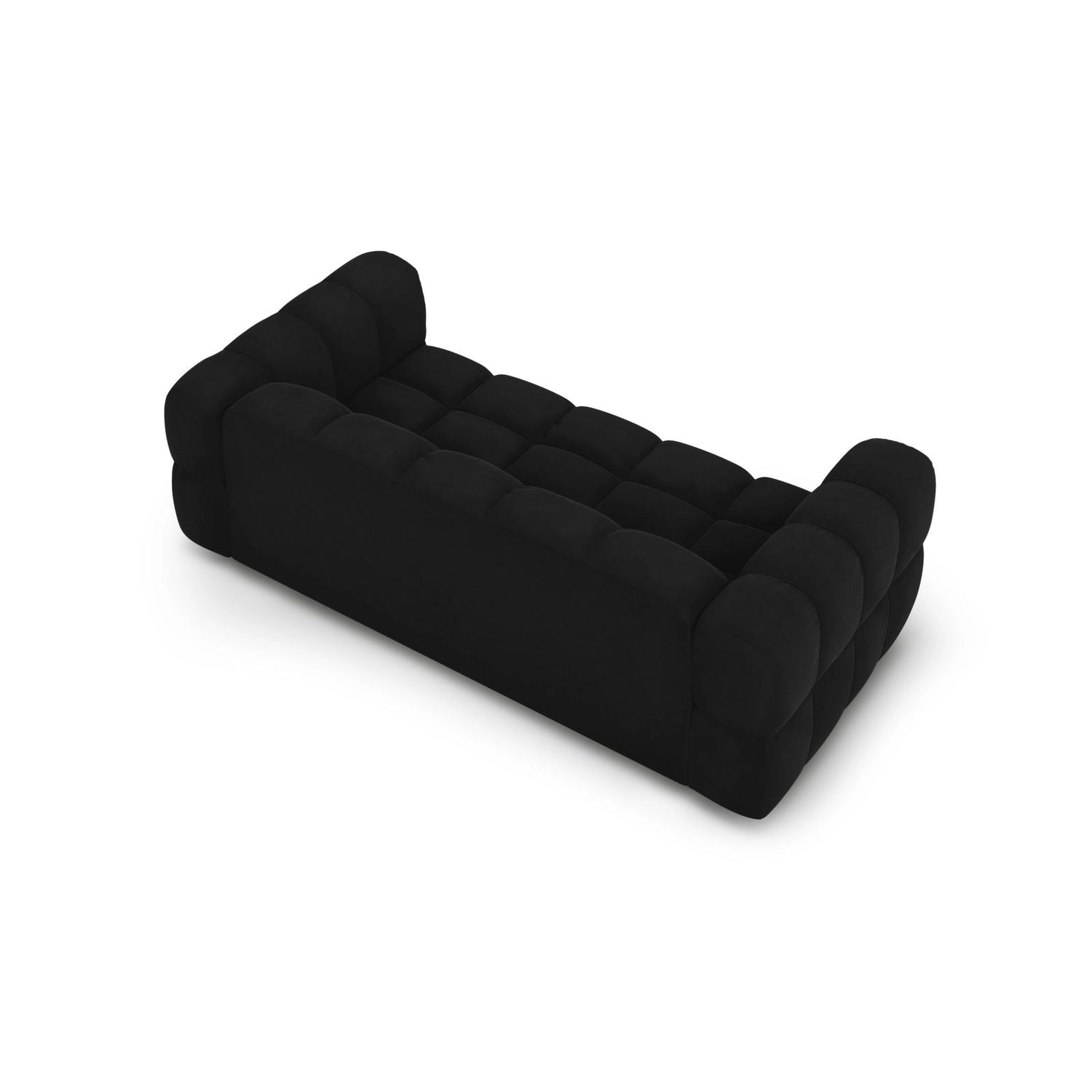 Sky 3-Sitzer Sofa aus Samt in Schwarz (Casino Black), 214x102x70 cm von Cosmopolitan Design – Bild 4