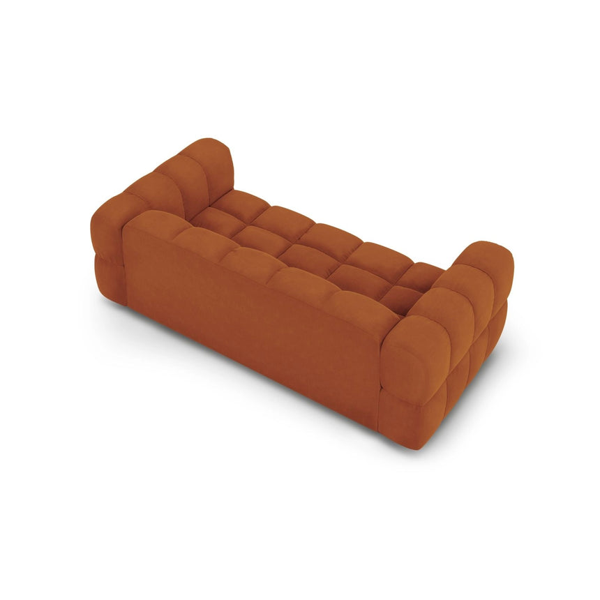 Sky 3-Sitzer Sofa aus Samt in Terrakotta (Casino Terracota), 214x102x70 cm von Cosmopolitan Design – Bild 4