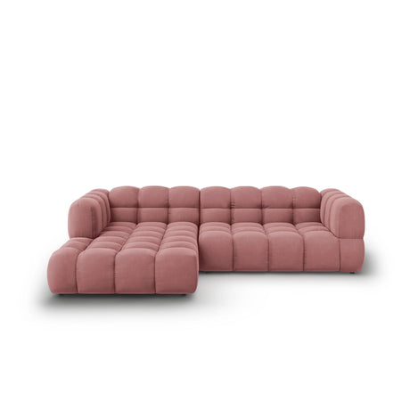 Sky 4-Sitzer Ecksofa, Linke Seite, aus Samt in Flamingo (Casino Salmon), 272x162x70 cm von Cosmopolitan Design – Bild 1