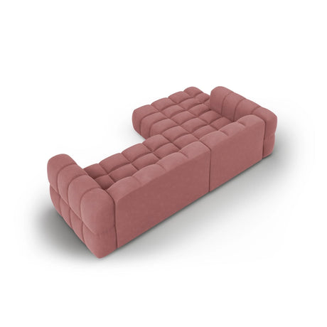 Sky 4-Sitzer Ecksofa, Linke Seite, aus Samt in Flamingo (Casino Salmon), 272x162x70 cm von Cosmopolitan Design – Bild 4