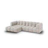 Sky 4-Sitzer Ecksofa, Linke Seite, aus Samt in Hellbeige (Casino Pearl), 272x162x70 cm von Cosmopolitan Design – Bild 3