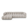 Sky 4-Sitzer Ecksofa, Linke Seite, aus Samt in Hellbeige (Casino Pearl), 300x162x70 cm von Cosmopolitan Design – Bild 1