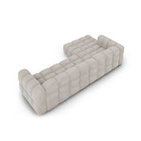 Sky 4-Sitzer Ecksofa, Linke Seite, aus Samt in Hellbeige (Casino Pearl), 300x162x70 cm von Cosmopolitan Design – Bild 5