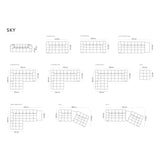 Sky 4-Sitzer Ecksofa, Linke Seite, aus Samt in Hellgrün (Casino Forest), 300x162x70 cm von Cosmopolitan Design – Bild 2