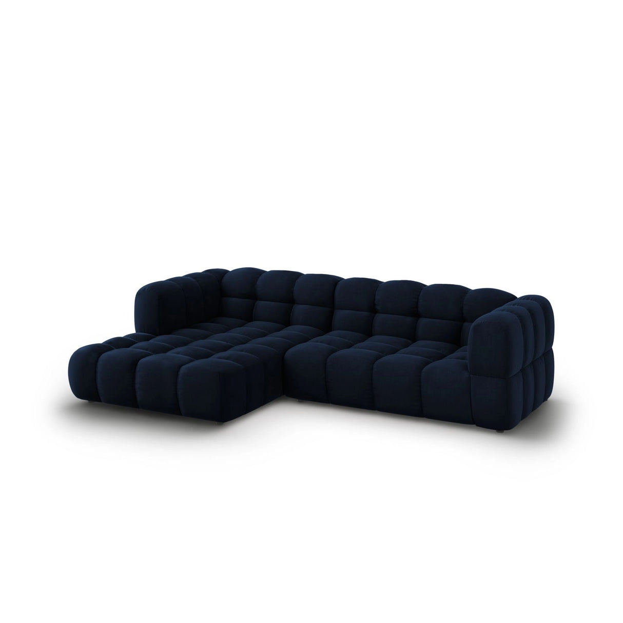 Sky 4-Sitzer Ecksofa, Linke Seite, aus Samt in Königsblau (Casino Deep Blue), 272x162x70 cm von Cosmopolitan Design – Bild 3