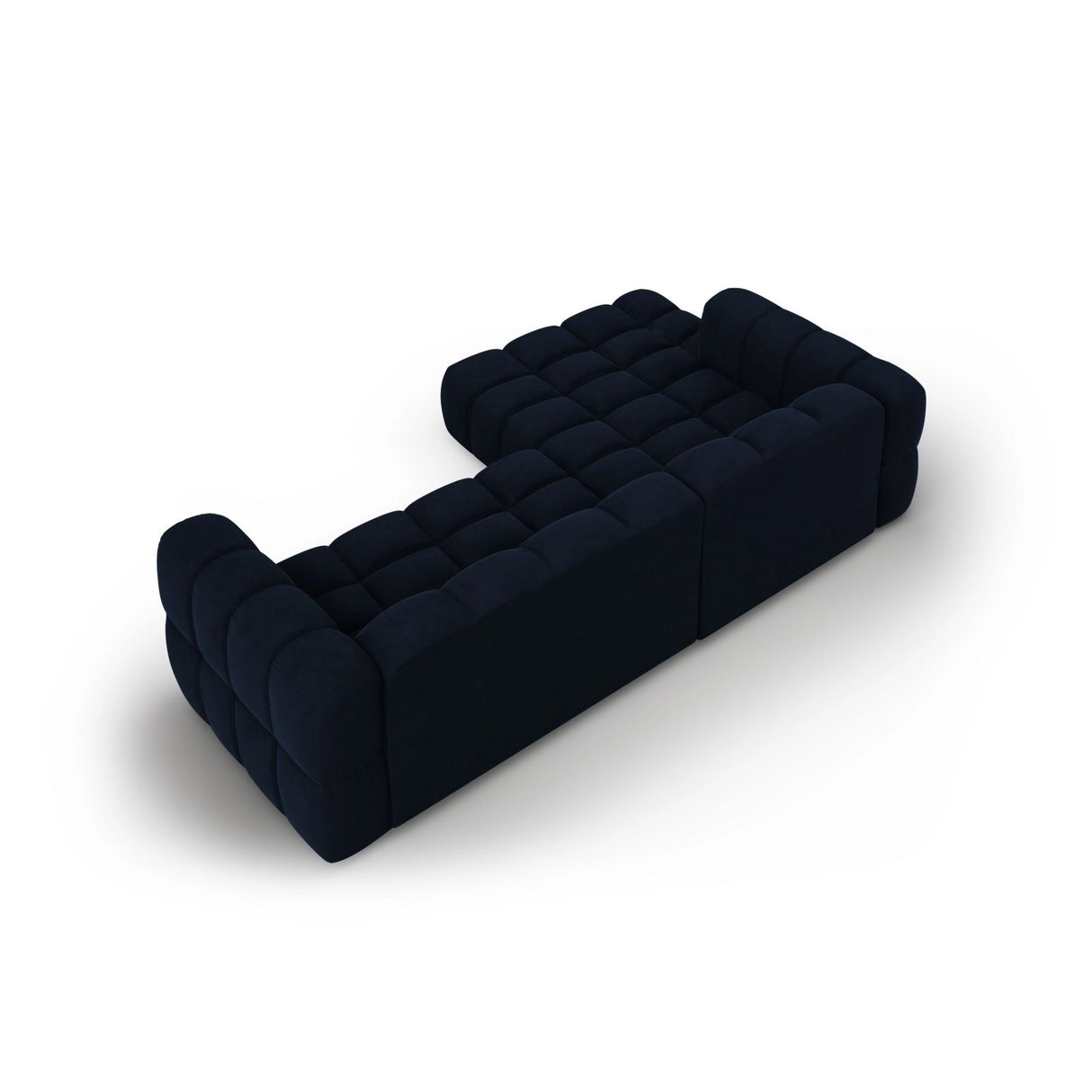 Sky 4-Sitzer Ecksofa, Linke Seite, aus Samt in Königsblau (Casino Deep Blue), 272x162x70 cm von Cosmopolitan Design – Bild 4