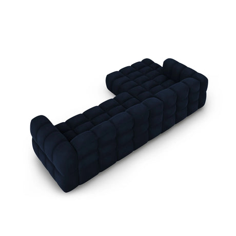 Sky 4-Sitzer Ecksofa, Linke Seite, aus Samt in Königsblau (Casino Deep Blue), 300x162x70 cm von Cosmopolitan Design – Bild 5