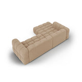 Sky 4-Sitzer Ecksofa, Linke Seite, aus Samt in Sand (Casino Lion), 272x162x70 cm von Cosmopolitan Design – Bild 4