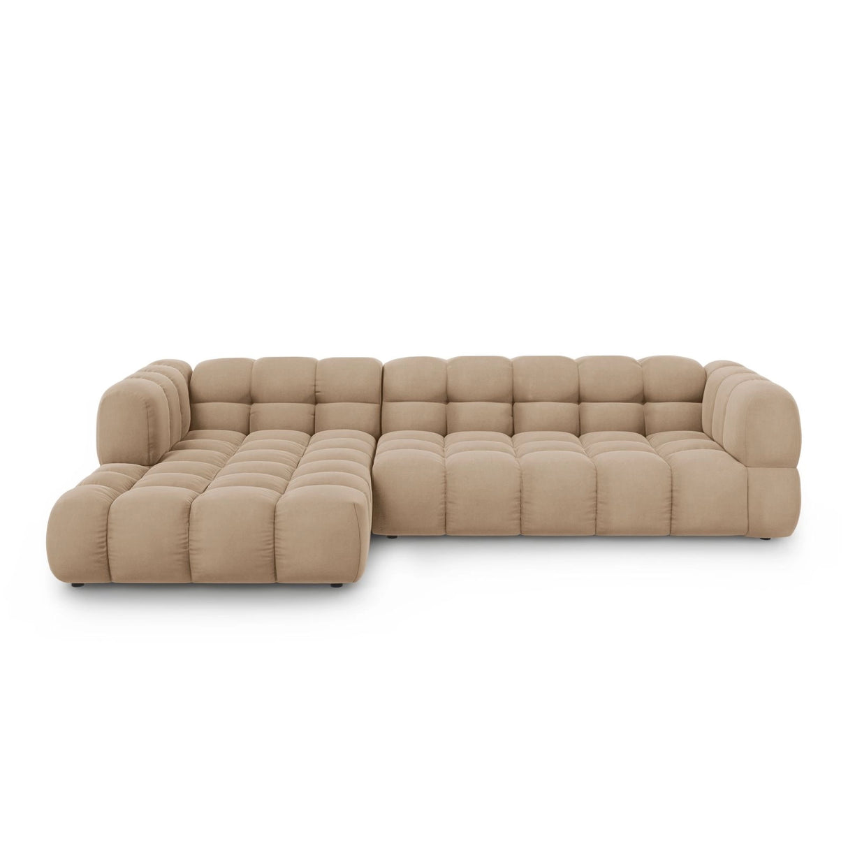Sky 4-Sitzer Ecksofa, Linke Seite, aus Samt in Sand (Casino Lion), 300x162x70 cm von Cosmopolitan Design – Bild 1