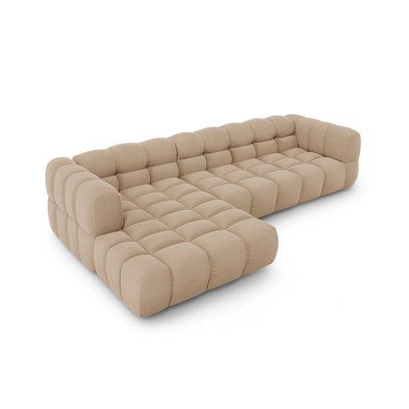 Sky 4-Sitzer Ecksofa, Linke Seite, aus Samt in Sand (Casino Lion), 300x162x70 cm von Cosmopolitan Design – Bild 4