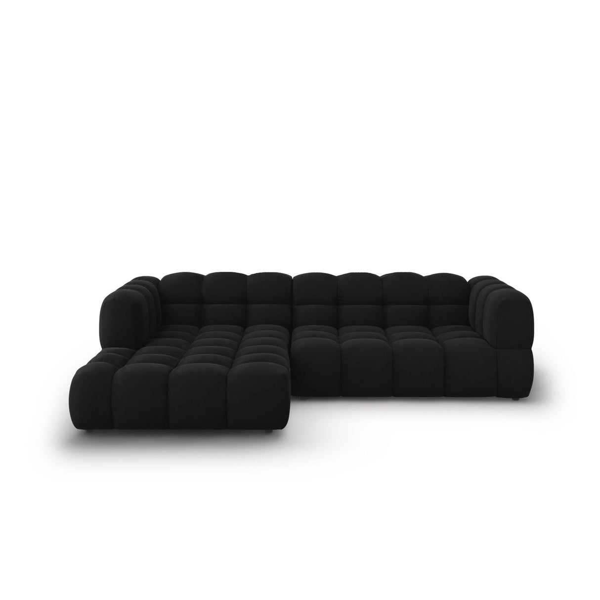Sky 4-Sitzer Ecksofa, Linke Seite, aus Samt in Schwarz (Casino Black), 272x162x70 cm von Cosmopolitan Design – Bild 1