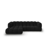 Sky 4-Sitzer Ecksofa, Linke Seite, aus Samt in Schwarz (Casino Black), 272x162x70 cm von Cosmopolitan Design – Bild 1