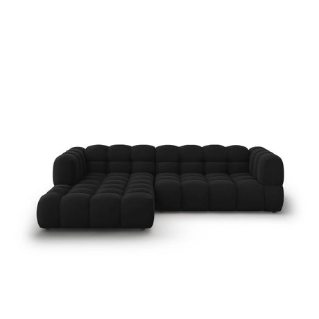 Sky 4-Sitzer Ecksofa, Linke Seite, aus Samt in Schwarz (Casino Black), 272x162x70 cm von Cosmopolitan Design – Bild 1