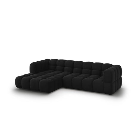 Sky 4-Sitzer Ecksofa, Linke Seite, aus Samt in Schwarz (Casino Black), 272x162x70 cm von Cosmopolitan Design – Bild 3
