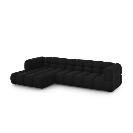 Sky 4-Sitzer Ecksofa, Linke Seite, aus Samt in Schwarz (Casino Black), 300x162x70 cm von Cosmopolitan Design – Bild 3