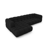 Sky 4-Sitzer Ecksofa, Linke Seite, aus Samt in Schwarz (Casino Black), 300x162x70 cm von Cosmopolitan Design – Bild 4