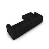 Sky 4-Sitzer Ecksofa, Linke Seite, aus Samt in Schwarz (Casino Black), 300x162x70 cm von Cosmopolitan Design – Bild 5